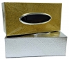 Tissue Holder Golden Glitter Design